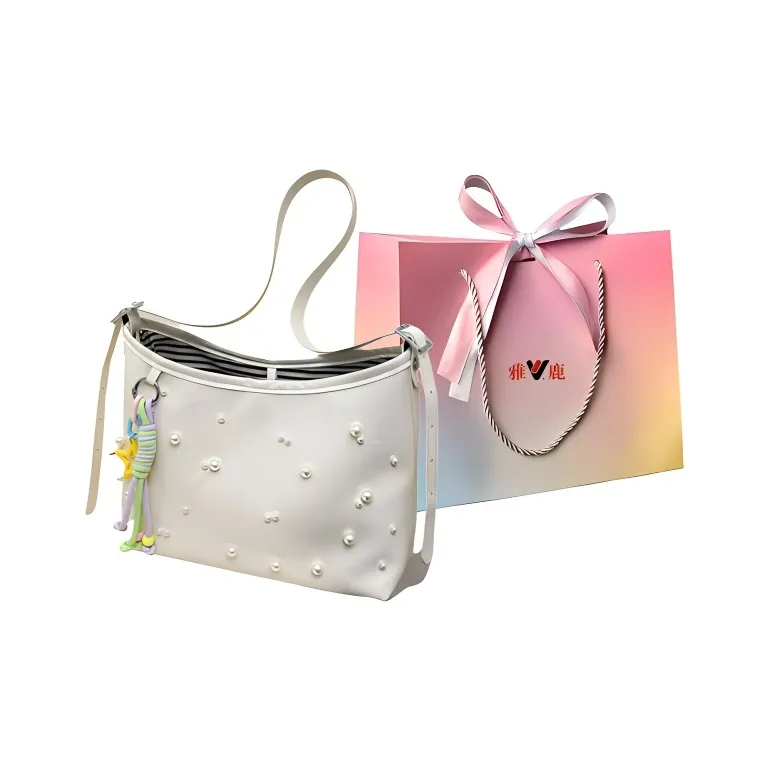 Yalu PU Underarm Shoulder Bag Women's White/Pink/Black/Light Purple-0
