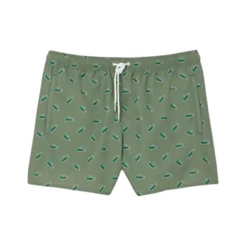 LACOSTE Crocodile print Swim Shorts