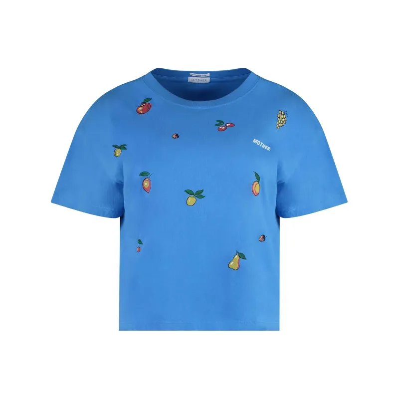 MOTHER The Grab Bag Fruit Cocktail Cropped T Shirt-0