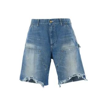 SAINT Mxxxxxx SS25 Denim Shorts Unisex Blue