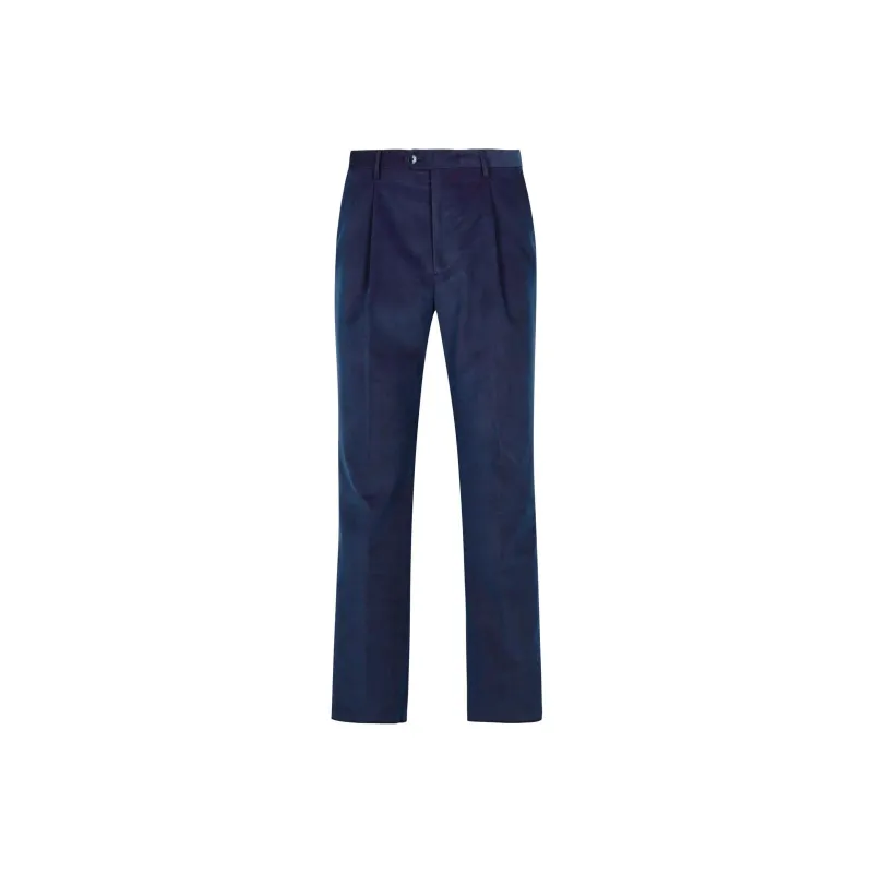 ETRO Pleat Detailed Velvet Trousers-0