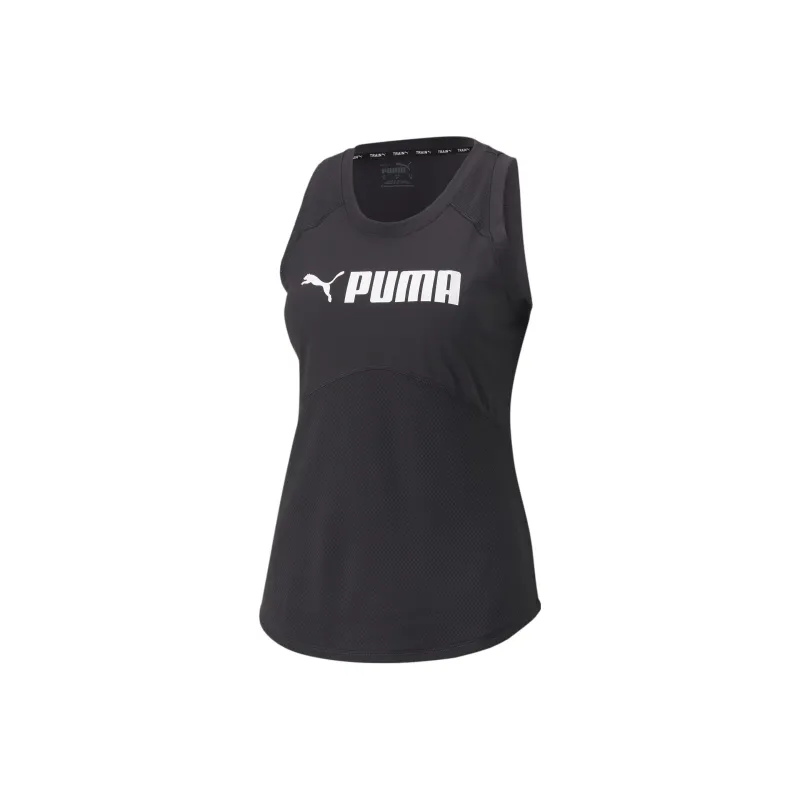 PUMA Essentials+ Fit Logo Training Tank Top Women's Tank Tops Women's Black-0