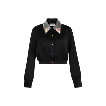 Valeria Obbaco Crop Tops Women's Black
