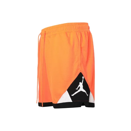 Jordan Dri FIT Basketball Sports Training Splicing Shorts Orange