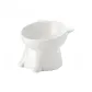 Kitten Raised Base Porcelain Bowl (White)