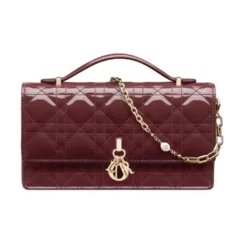 DIOR My Dior Calfskin Shoulder Bag, Crossbody Bag, Handbag Mini Women's Dark Red
