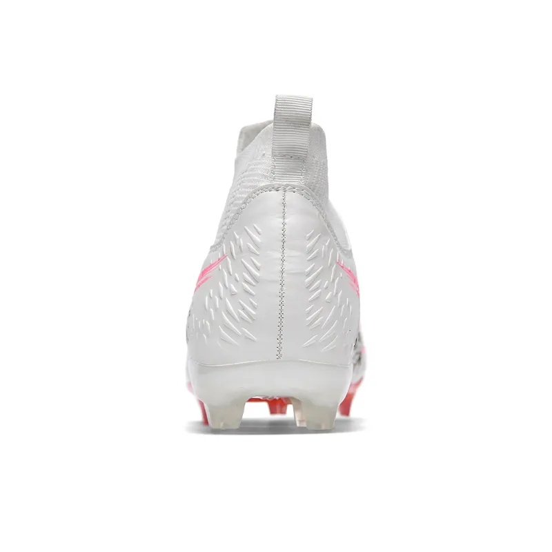 Binary Soccer Shoes Unisex High Top Pink-3