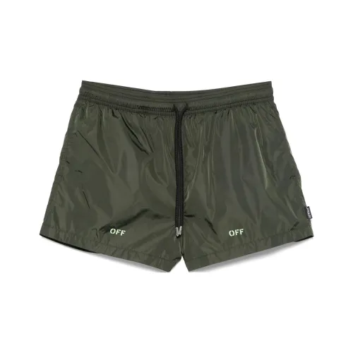 OFF WHITE Logo Printed Swim Shorts
