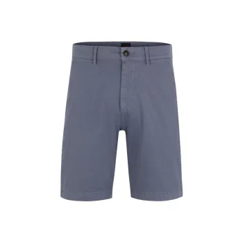 HUGO BOSS Slim-Fit Shorts In Stretch-Cotton Twill Casual Shorts Men's Dark Blue