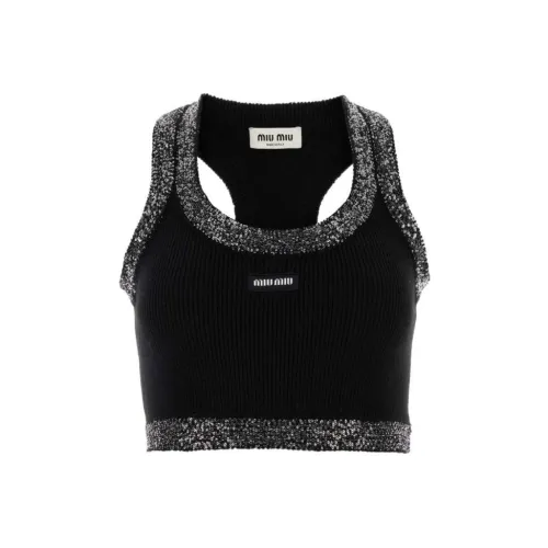 MIU MIU Tank Tops Women's Black