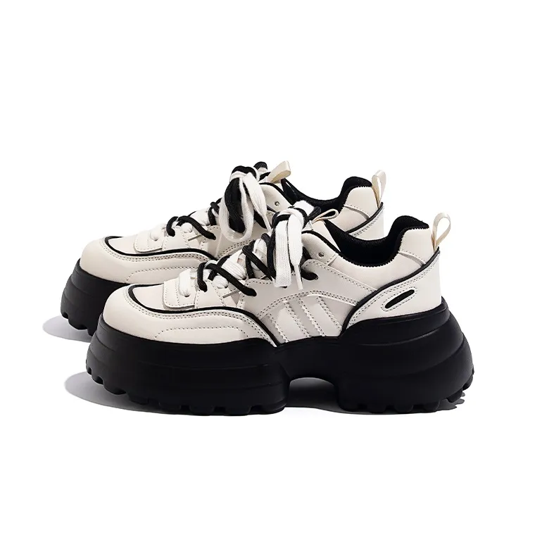 DAPHNE Shock Absorbers With Slip Resistant And Abrasion Resistant Properties Low Top Chunky Sneakers Women's-0