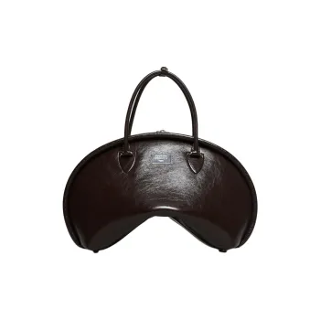 Acne Studios Bowlina Calfskin Handbag Women's Dark Brown