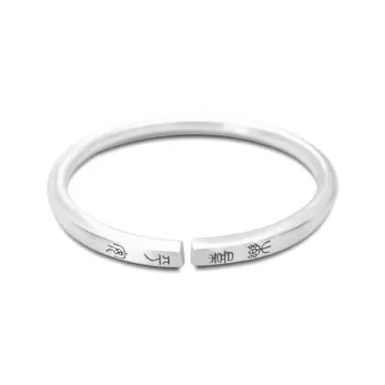 Hui Xuan Charm 999 Fine Silver Bangles Unisex