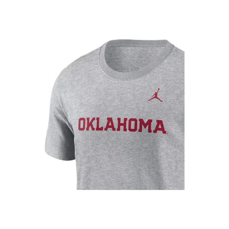 JORDAN Oklahoma Sooners Primetime Wordmark Men's JORDAN College T Shirt-1