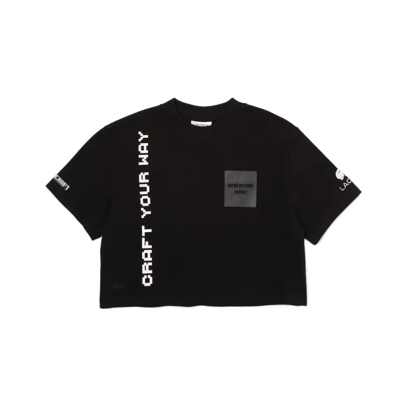 LACOSTE Minecraft T-Shirt Women's Black-0
