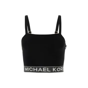 MICHAEL KORS Logo Tape Stretch Knit Tank Top