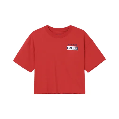 JORDAN Crop Tops Women's Red