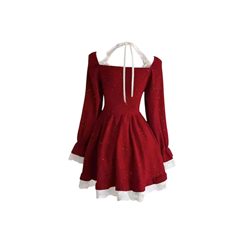 Incolore Long Sleeved Dress Women's Red-1