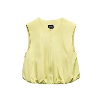 ZARA Tank Tops Women's Lemon Yellow