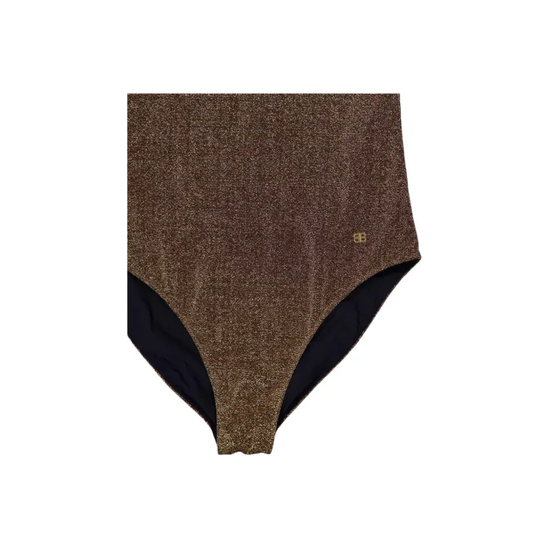 Balenciaga Swimsuit One Shoulder Lurex One Piece Swimsuit-3