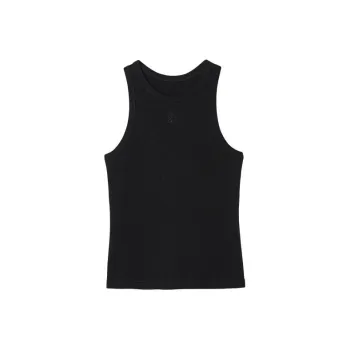 Sandro Logo embroidered Ribbed Tank Top