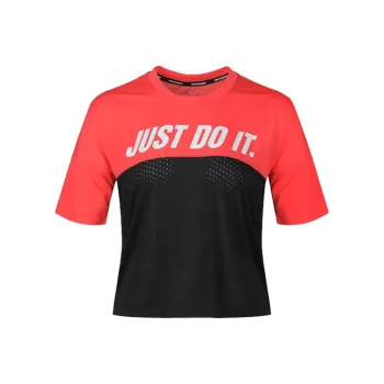 Nike Drop Shoulder Sleeve T Shirt Women's Ember Red