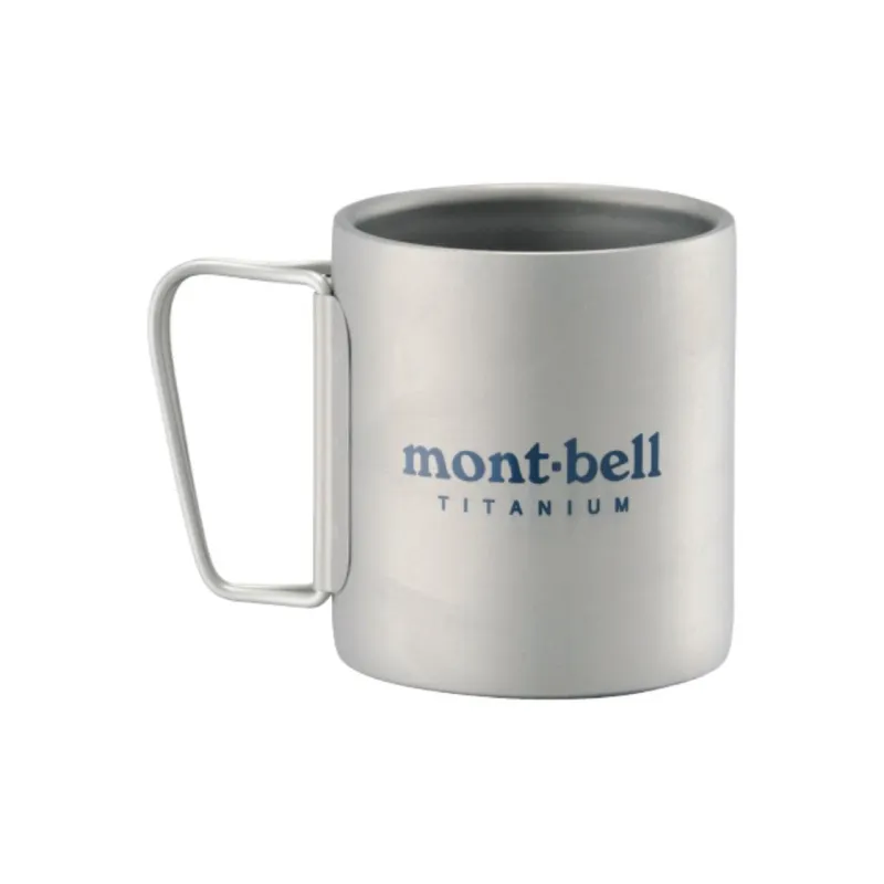 MONTBELL Outdoor Water Equipment Water Container 300ml Camping Titanium 7.5×8.5cm-0