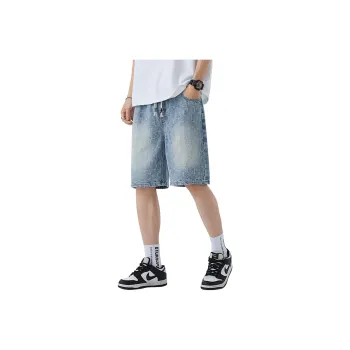 WilliamPOLO Denim Shorts Men's Light Blue