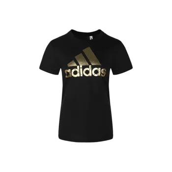 Adidas Set in Sleeve T Shirt Women's Black