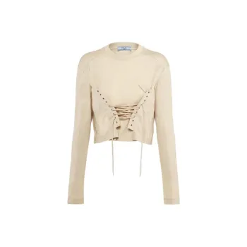 PRADA Crop Tops Women's Beige