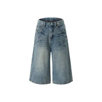 POLAR BEAR Denim Shorts Unisex Blue