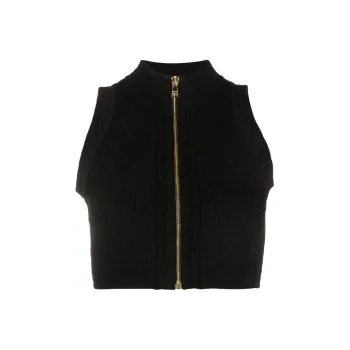 BALMAIN FW21 Crop Top Women's Black