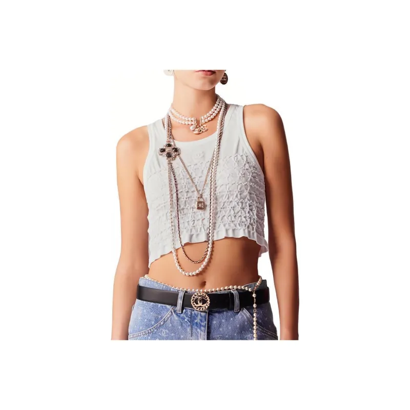 CHANEL Tank Tops Women's White-0