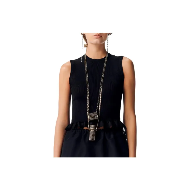 CHANEL 23 New Spring And Summer Arrivals Tank Tops Women's Black-0