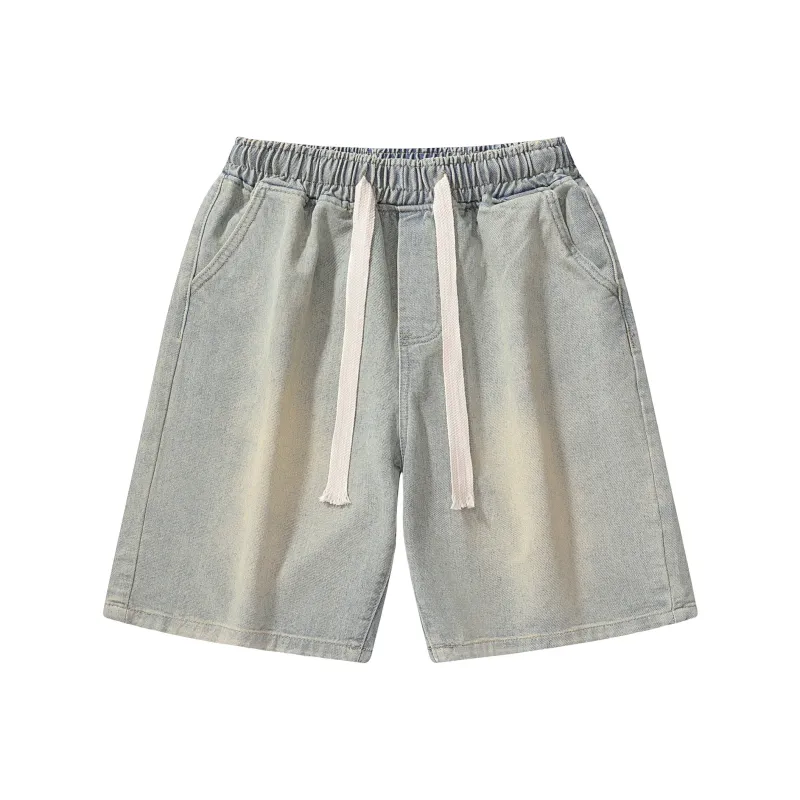 Ghost Mask Denim Shorts Unisex-0