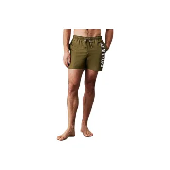 CALVIN KLEIN Swimming Shorts Europe Version Men's Olive