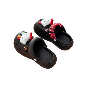 TLIT Cute Cartoon Squashy And Bouncy Feeling Soft Sole Clogs For Women's, Platform Slip Resistant Closed Toe Home Shoes