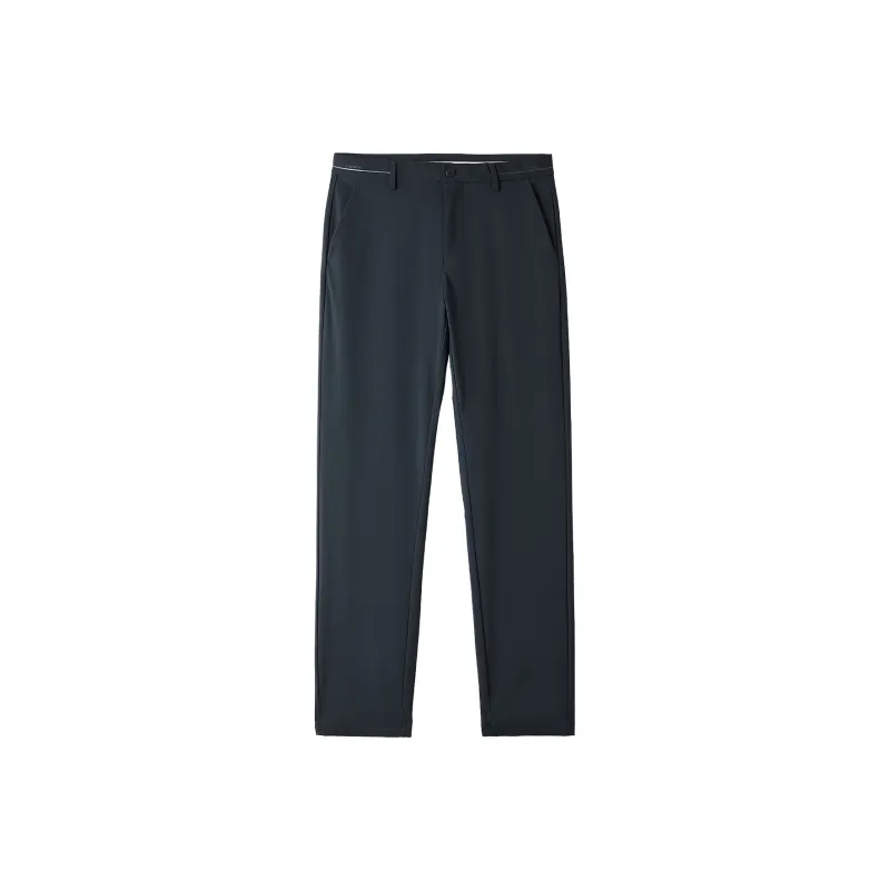 HLA Casual Pants Men's Navy Blue Pattern-0