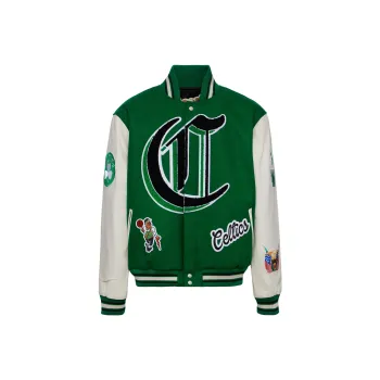 JEFF HAMILTON Boston Celtics Colour block Bomber Jacket