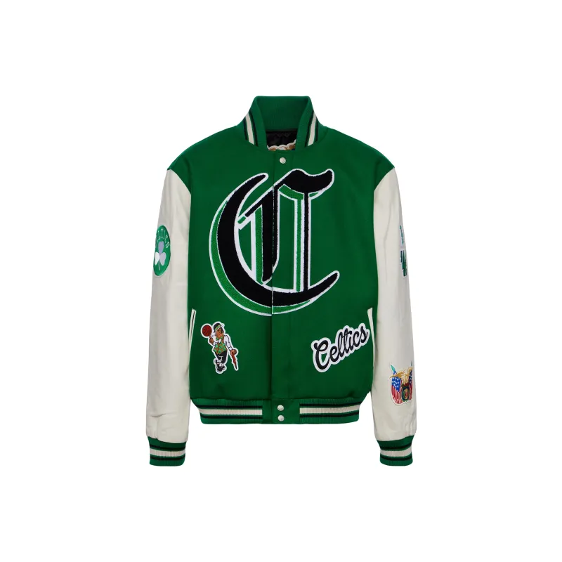 JEFF HAMILTON Boston Celtics Colour block Bomber Jacket-0
