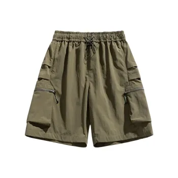 GROW DATE Cargo Shorts Unisex Army Green