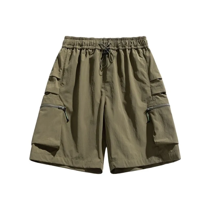 GROW DATE Cargo Shorts Unisex Army Green-0