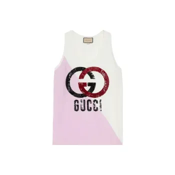 GUCCI Logo Printed Sleeveless Top