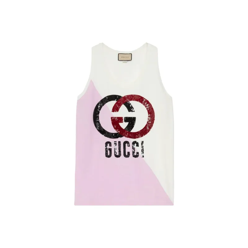 GUCCI Logo Printed Sleeveless Top-0