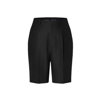 LOUIS VUITTON Mini Monogram Silk Blend Tailored Shorts Casual Shorts Men's Black