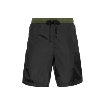 Moncler Logo print Drawstring Swim Shorts