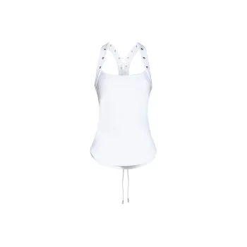The Attico Race Back Ribbed Tank Top