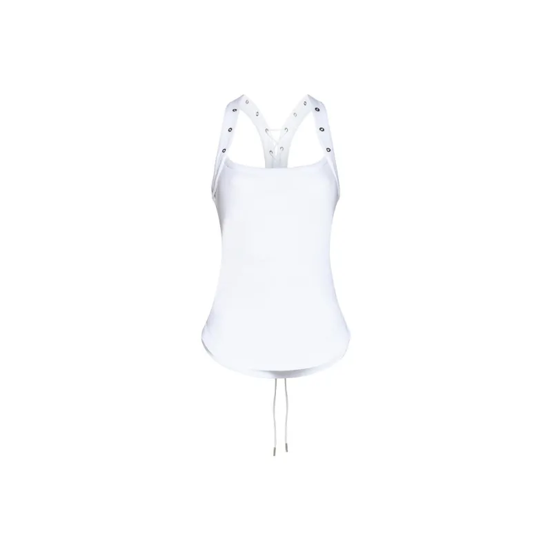 The Attico Race Back Ribbed Tank Top-0
