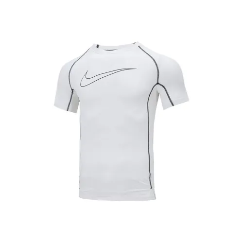 Nike Dri FIT Men's Pro Tight Fit Short Sleeve Top White