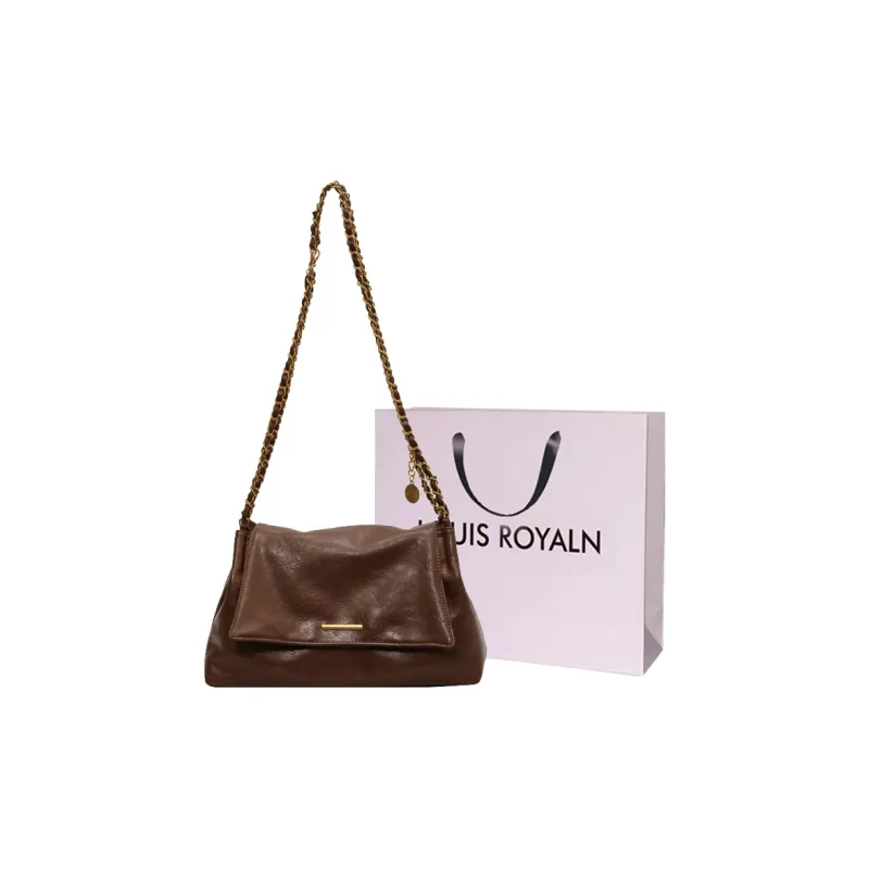 LOUIS ROYALN PU Shoulder Bag Regular Women's Black/Ecru/Coffee/Brown-5